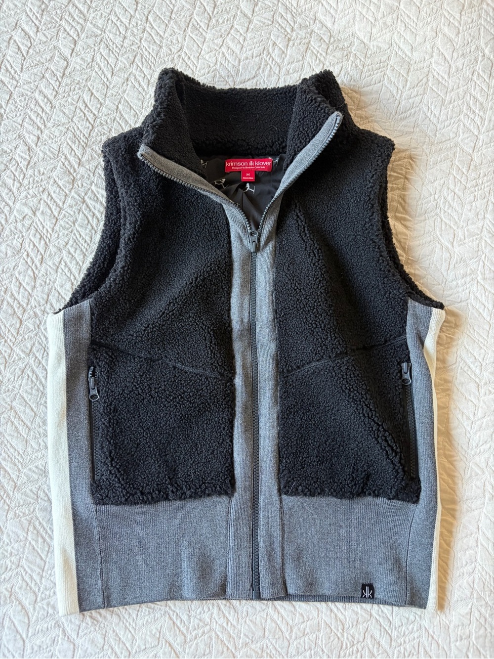 Krimson Klover  Black Sherpa Zip Vest